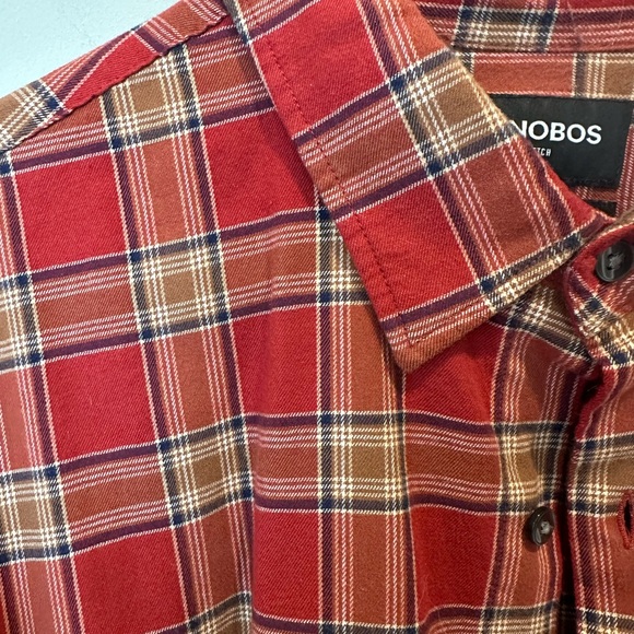 Men's Bonobos slim fit Flannel button down Size Large - Picture 3 of 5